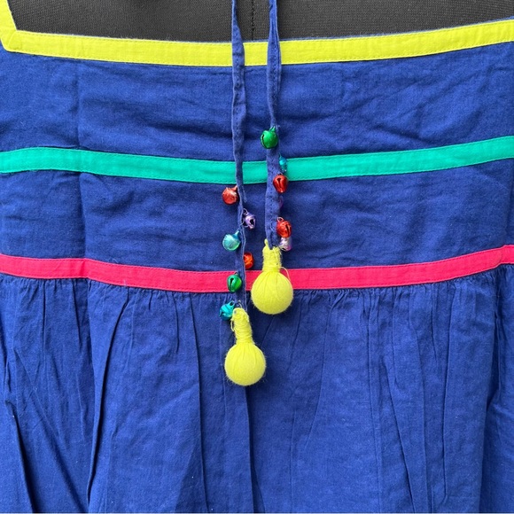 Biba Royal Blue Kurta with embroidered neck - Picture 10 of 11